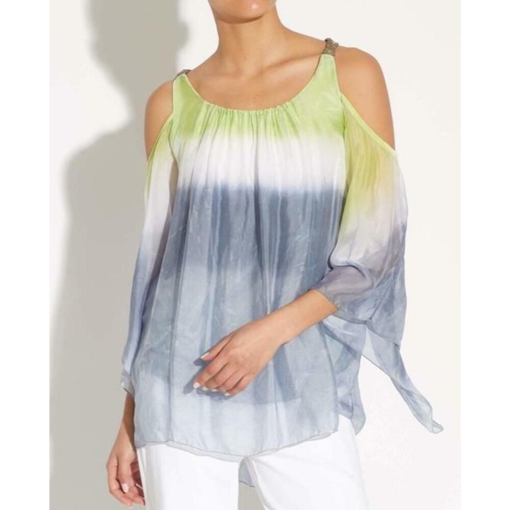 Belle France Dip Dye Silk Tie Dye Pants Set